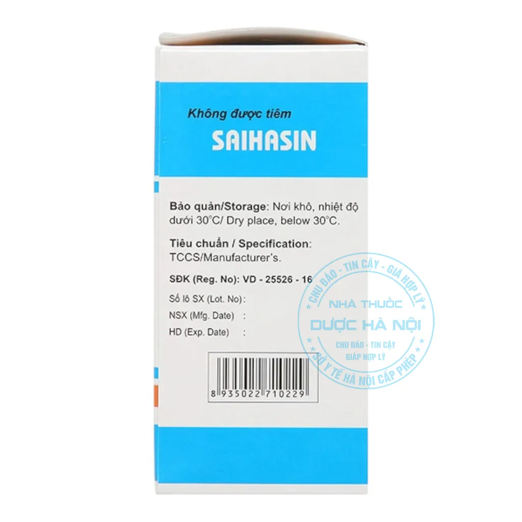 Thuốc Saihasin 600mg/5ml