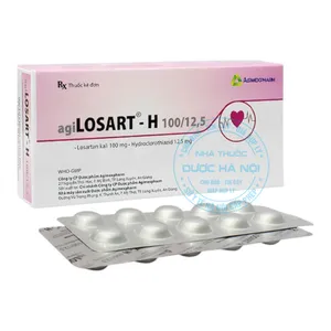 Thuốc AgiLosart-H 100/12.5 điều trị kiểm soát huyết áp cao ở người bệnh ( hộp 3 vỉ x 10 viên )