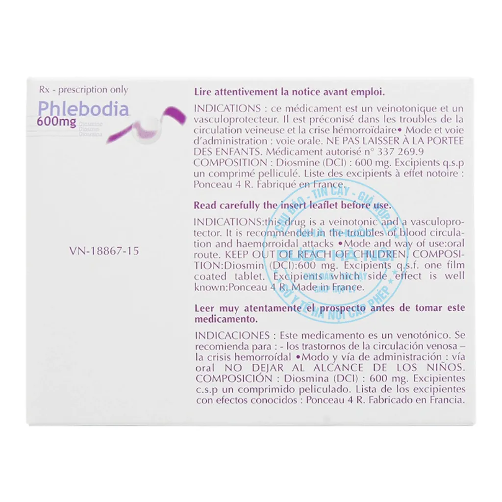 Thuốc Phlebodia 600mg