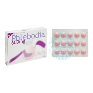 Thuốc Phlebodia 600mg điều trị các vấn đề liên quan đến tuần hoàn máu, suy tĩnh mạch ( hộp 30 viên )