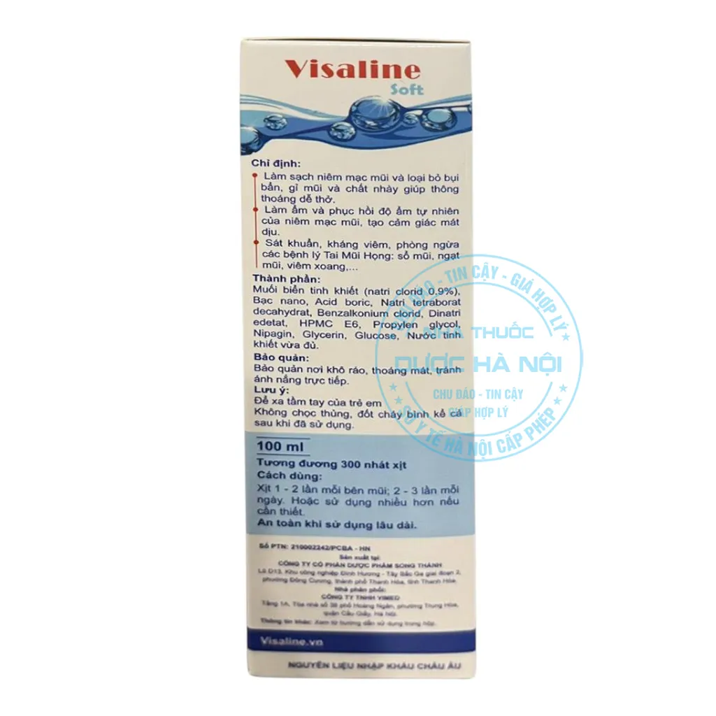 Xịt mũi Visaline soft 150ml