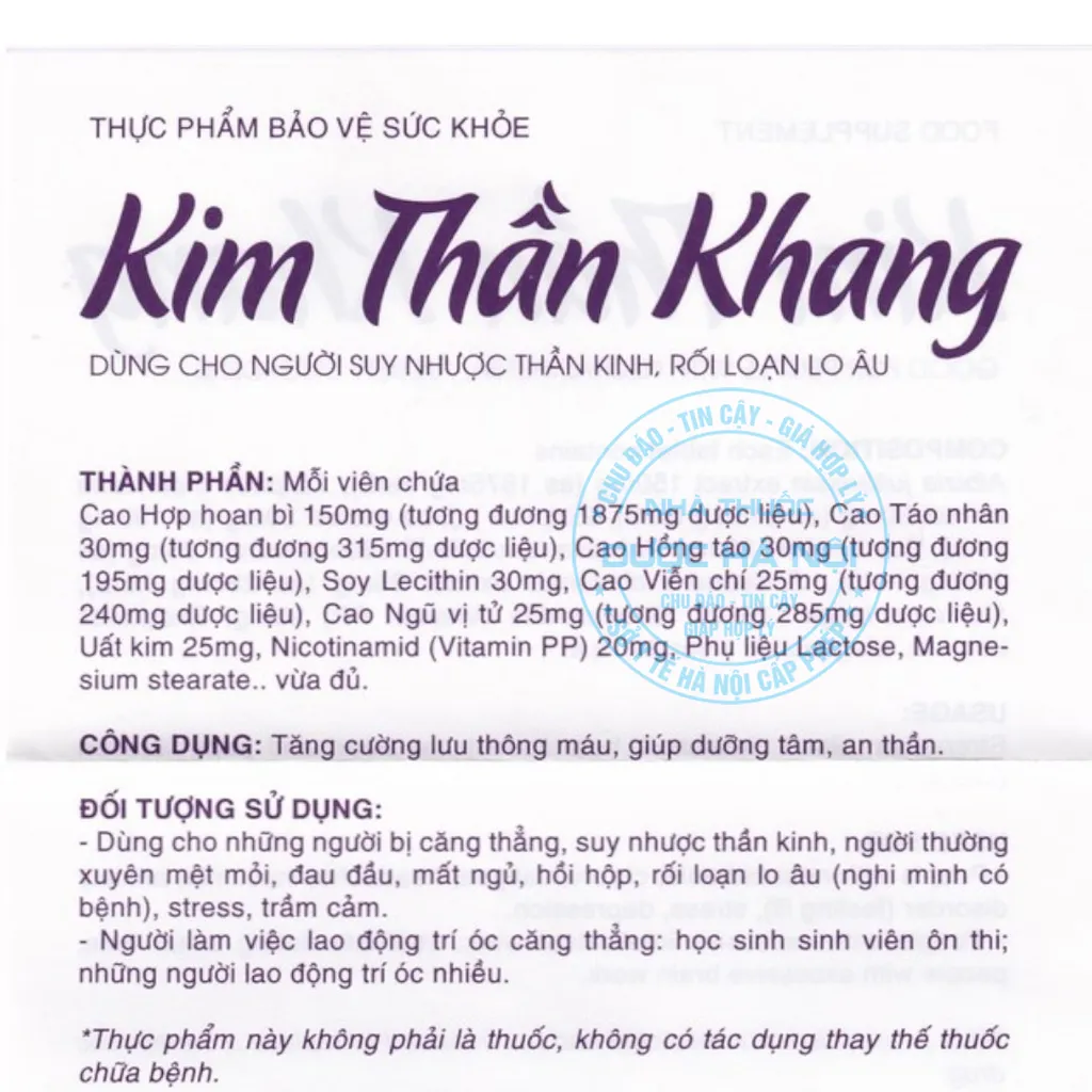 Viên uống Kim Thần Khang