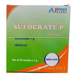 Thuốc Sufocrate P điều trị các vấn đề liên quan đến dạ dày và tá tràng( hộp 30 gói )