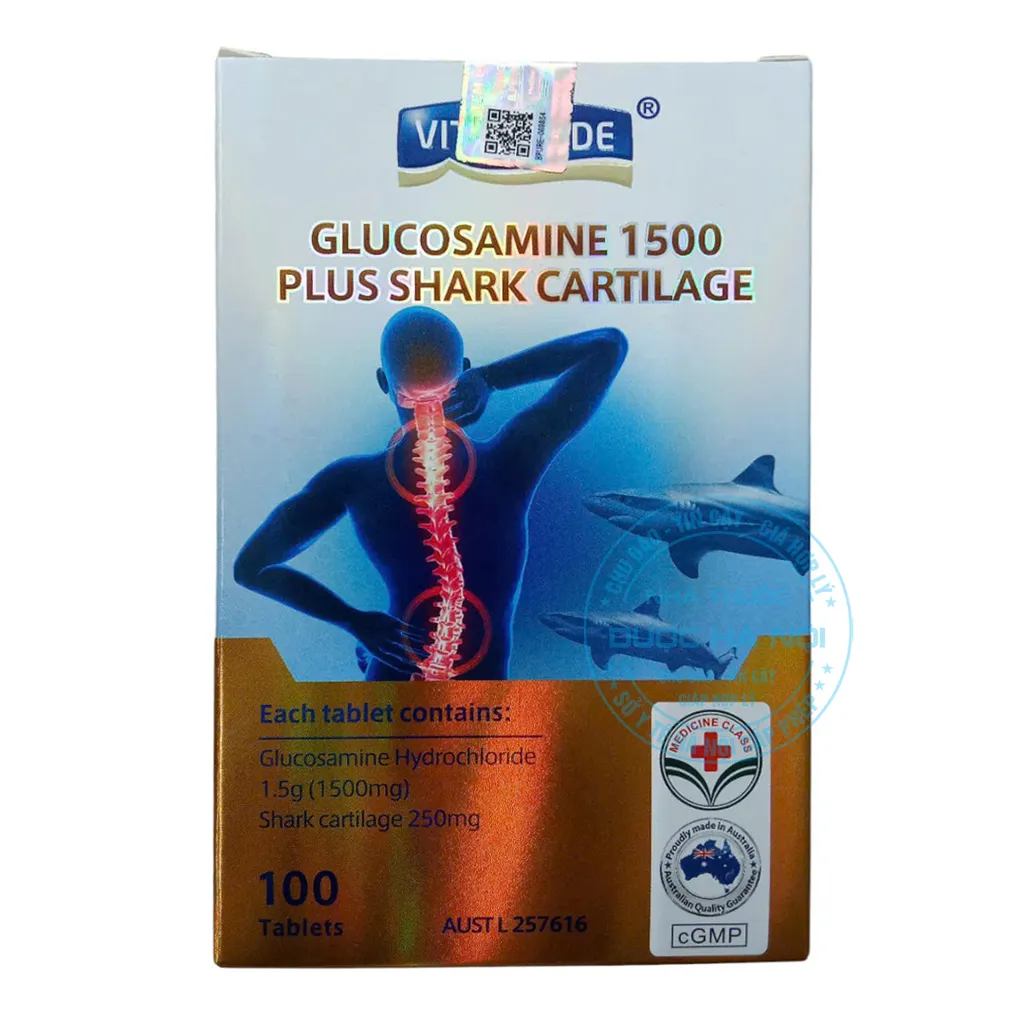 Viên uống Vitatree Glucosamine 1500 Plus Shark Cartilage