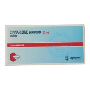 Thuốc Cinnarizine Sopharma 25mg điều trị rối loạn tiền đình, thiếu máu não