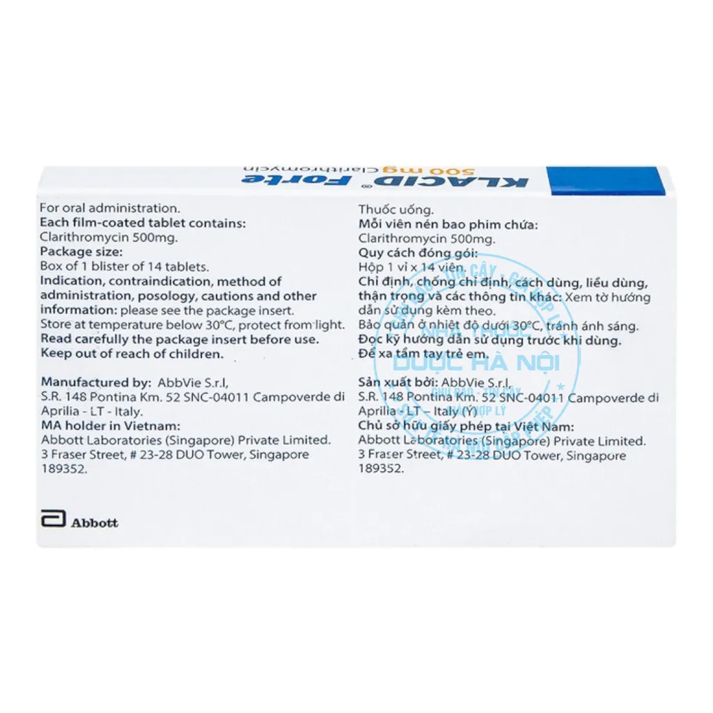 Thuốc Klacid Forte 500mg