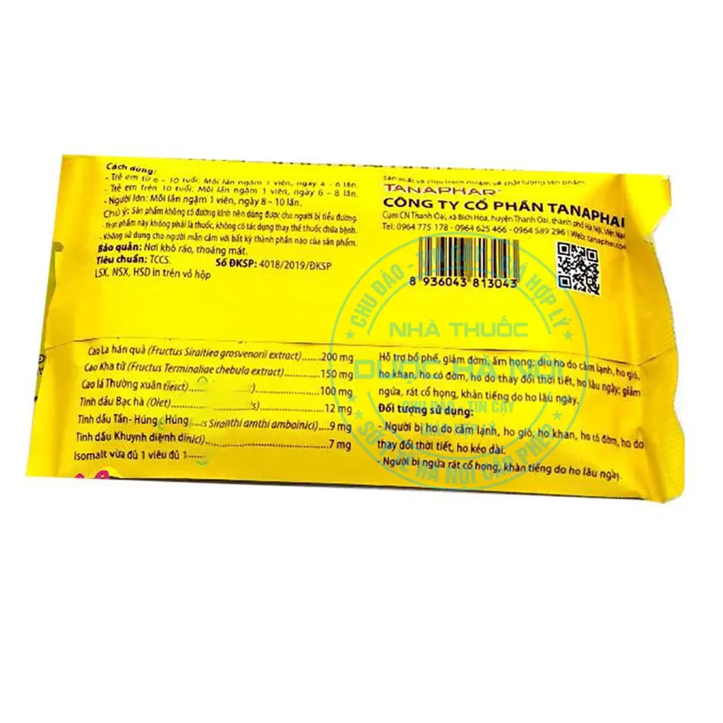 Viên ngậm ho La Hán Quả Tana