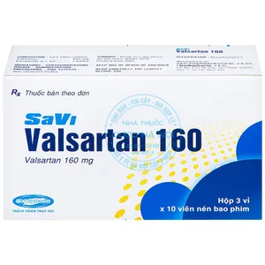 Thuốc Savi Valsartan 160mg điều trị tăng huyết áp và các bệnh lý tim mạch( hộp 30v )
