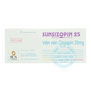 Thuốc Sunsizopin 25 điều trị các bệnh tâm thần phân liệt nặng ( hộp 50 viên )