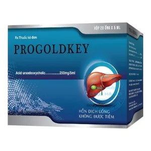 Thuốc Progoldkey điều trị sỏi mật và các bệnh liên quan đến hệ tiêu hóa ( hộp 20 ống x 5ml )