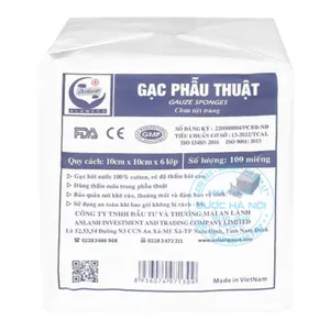 Gạc phẫu thuật 10cm x 10cm tiện dụng và an toàn trong các ca phẫu thuật (1 Bịch x 10 Túi)