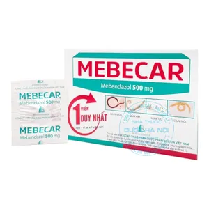 Thuốc Mebecar 500mg điều trị nhiễm ký sinh trùng do giun và các loại ký sinh