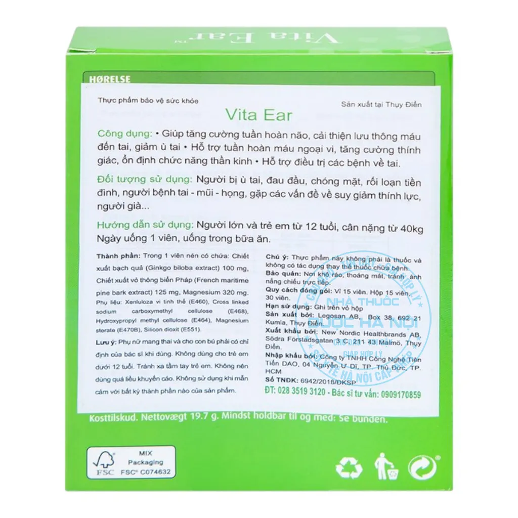 Viên uống Vita Ear New Nordic