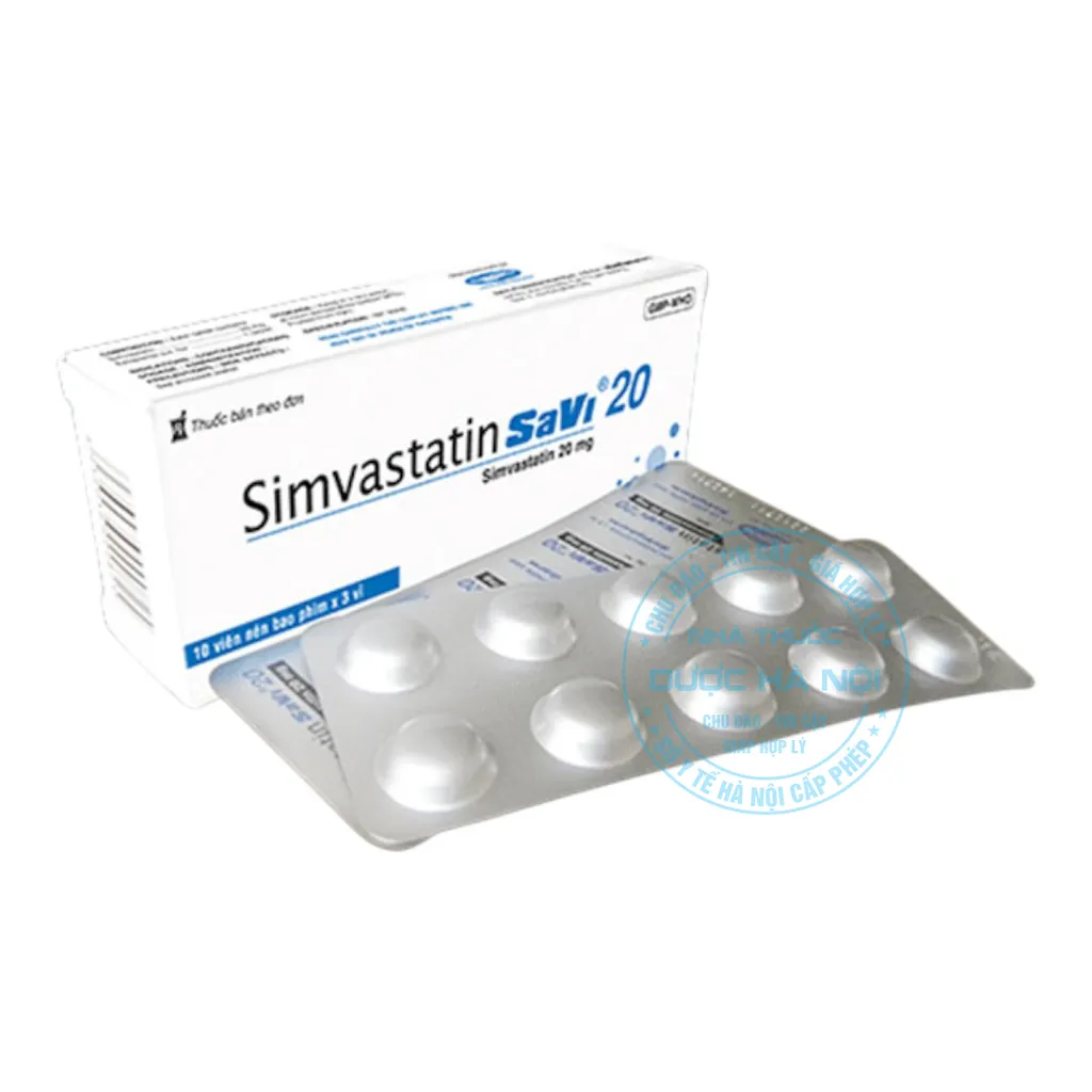 Thuốc Simvastatin Savi 20