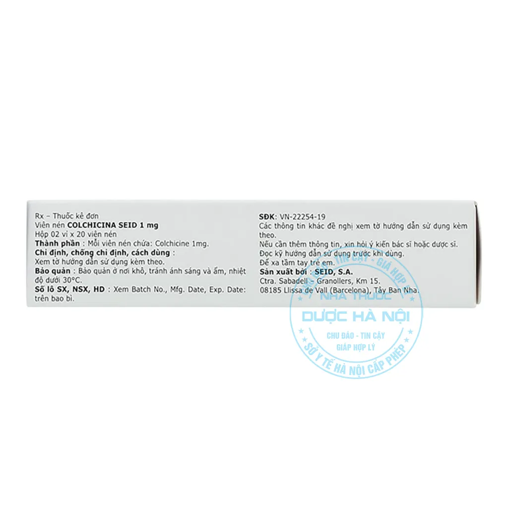 Thuốc Colchicina Seid 1mg