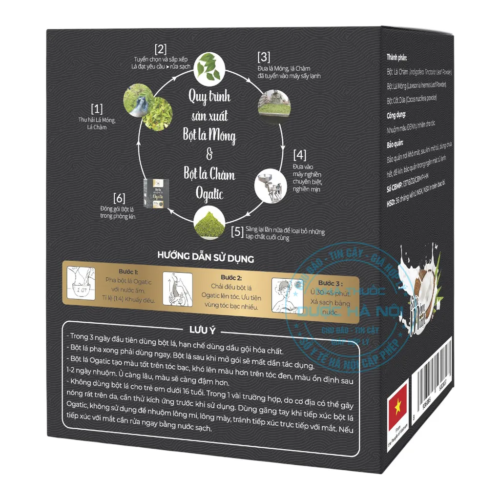 Bột lá nhuộm tóc Ogatic