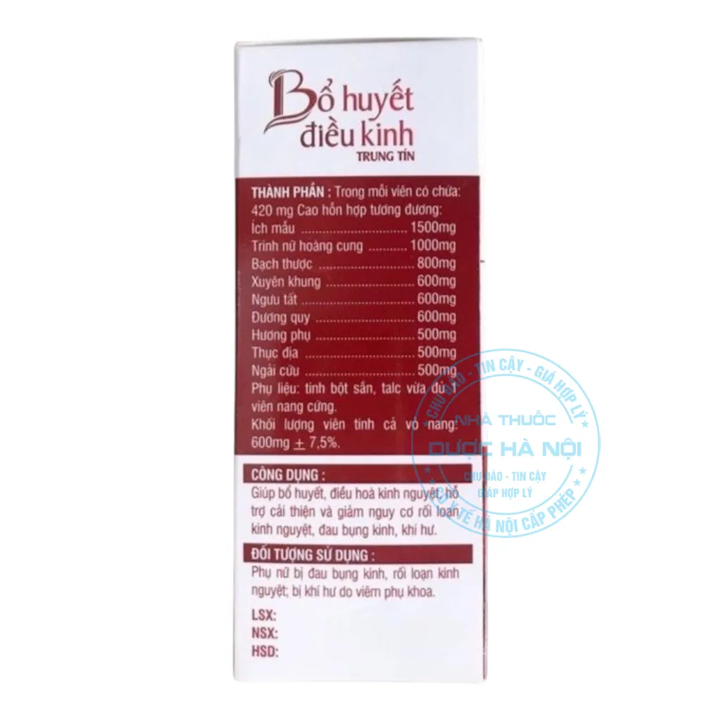 Viên uống Bổ Huyết Điều Kinh Ích Mẫu