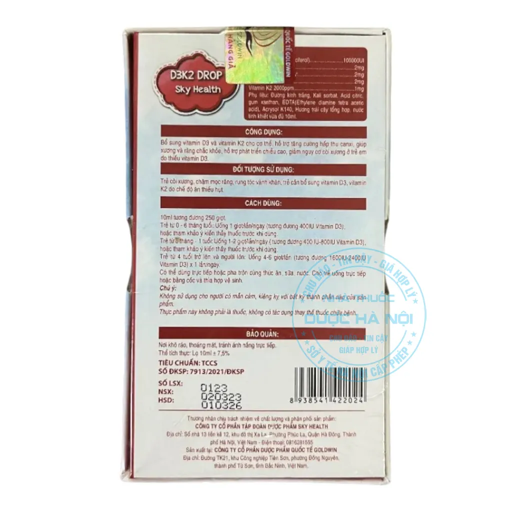 Siro D3K2 DROP Sky Health