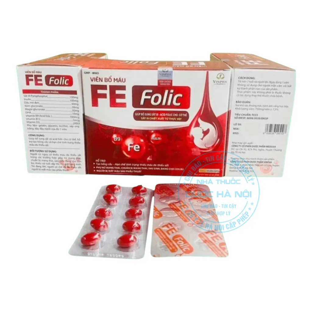 Viên bổ máu Fe Folic Vinpha
