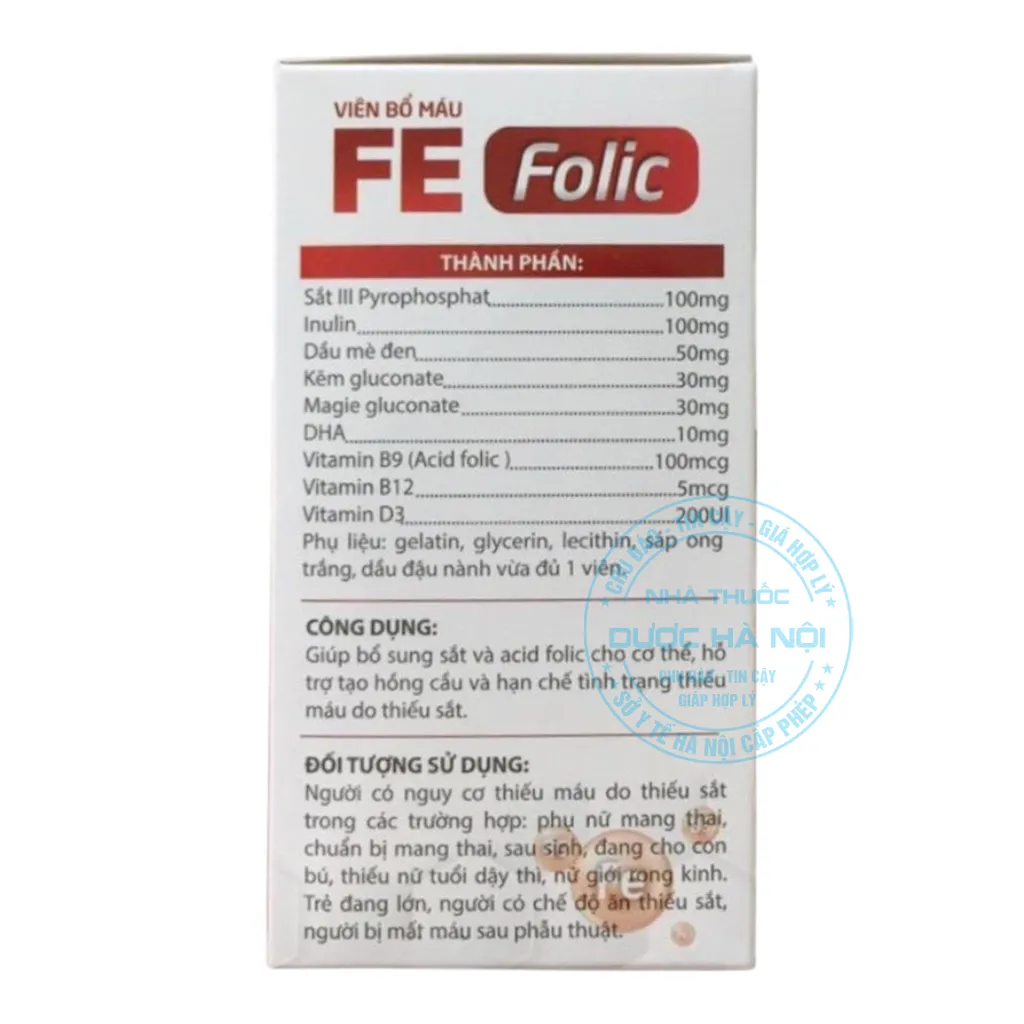 Viên bổ máu Fe Folic Vinpha