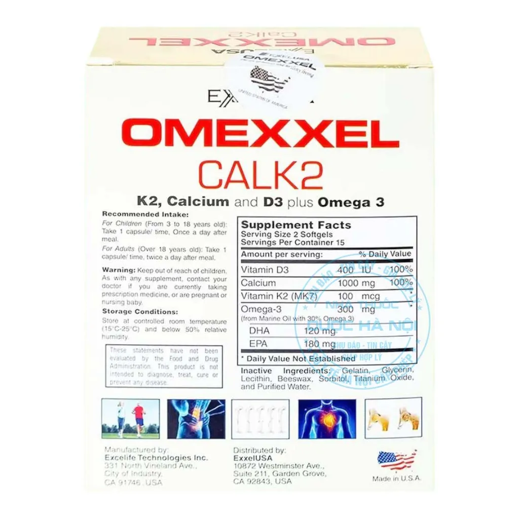 Viên uống Omexxel Calk2