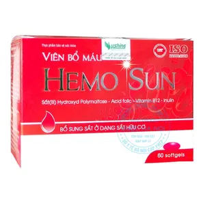Viên bổ máu Hemo Sun hỗ trợ và phòng ngừa thiếu máu do thiếu sắt