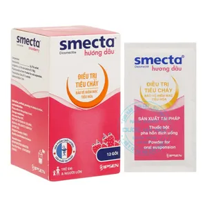 Thuốc Smecta hương dâu điều trị tiêu chảy cũng như các rối loạn tiêu hóa
