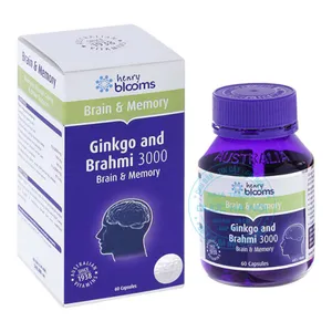 Viên uống Ginkgo and Brahmi 3000 hỗ trợ tuần hoàn máu não, cải thiện trí nhớ