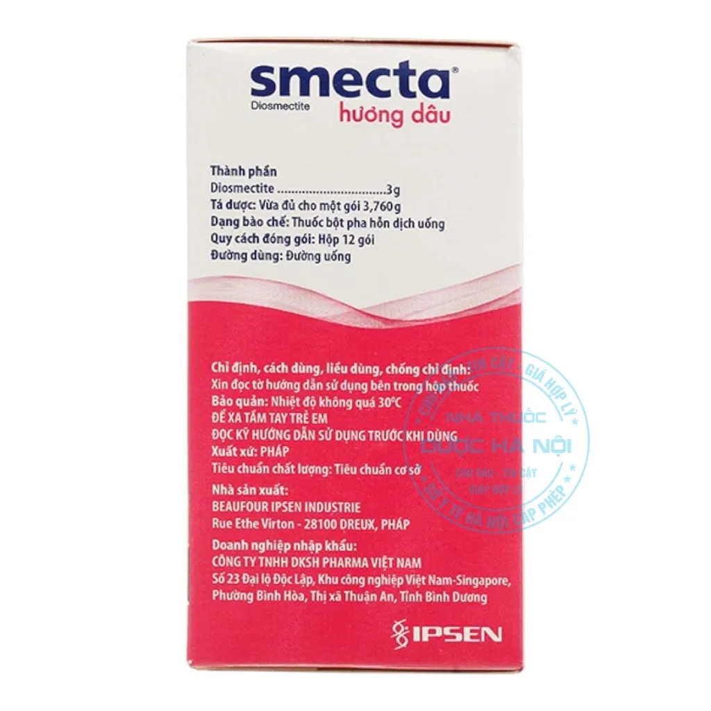 Thuốc Smecta hương dâu