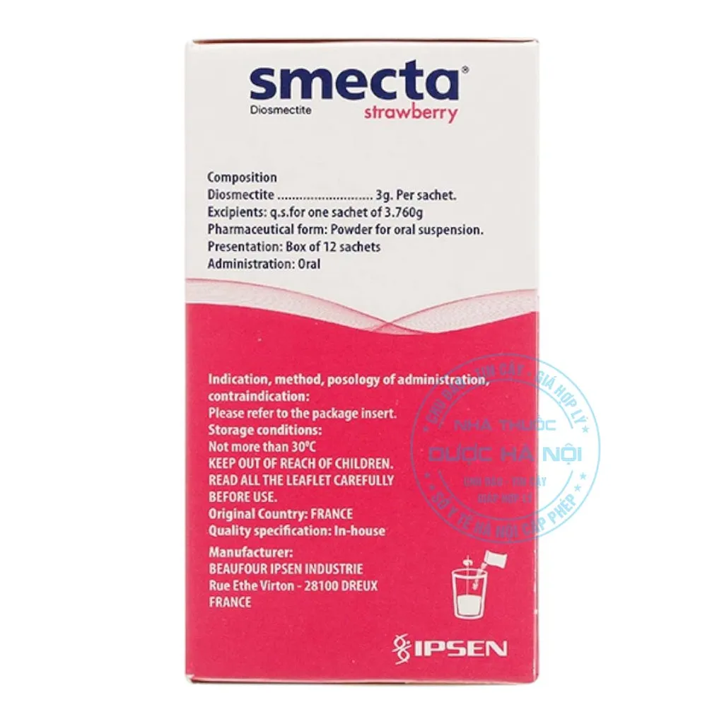 Thuốc Smecta hương dâu