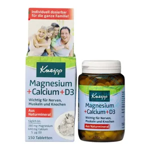 Viên uống Kneipp Magnesium + Calcium + D3 bổ sung giúp nâng cao sức khỏe hệ xương và cơ bắp