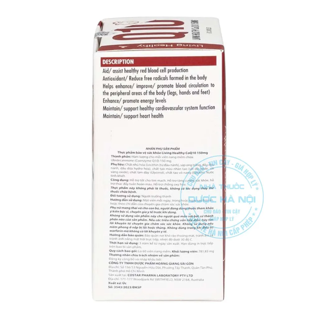 Viên uống Living Healthy CoQ10 150mg