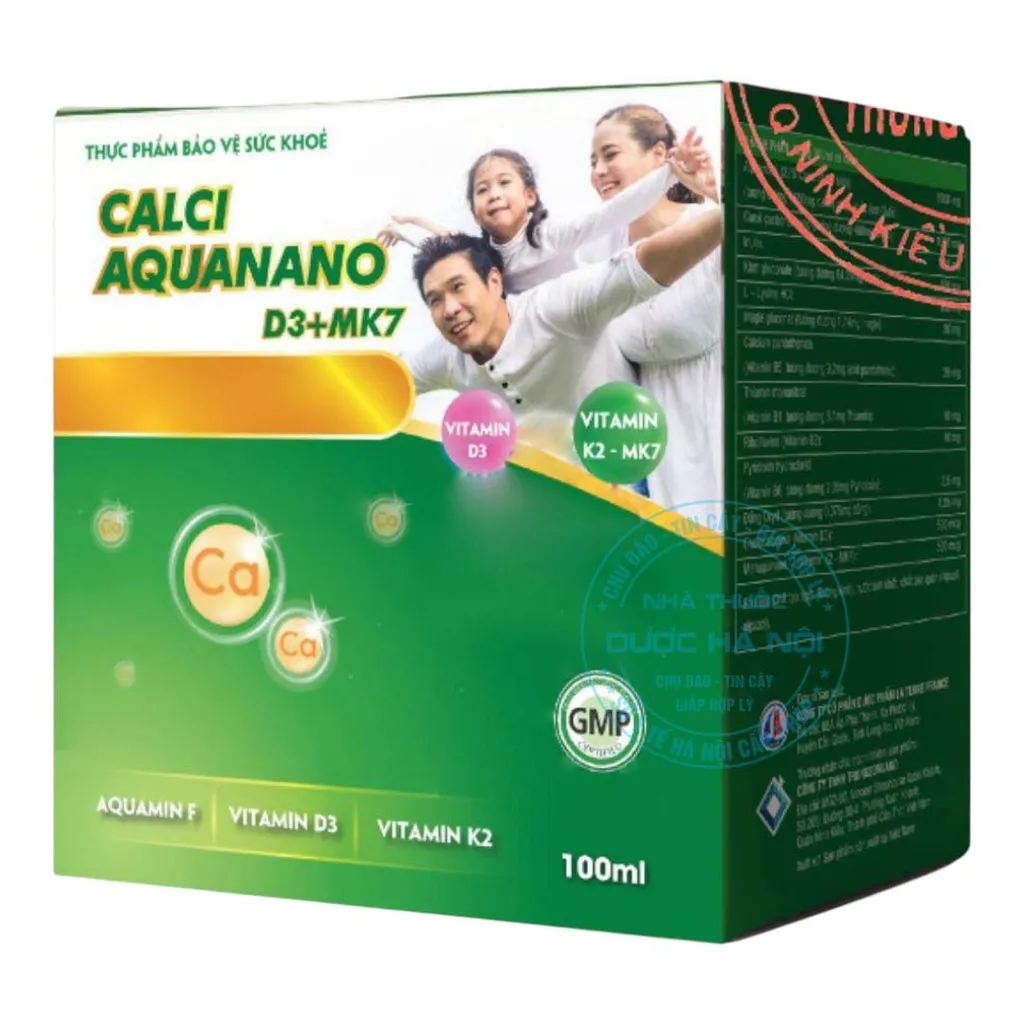 Viên uống Calci Aquanano D3+Mk7