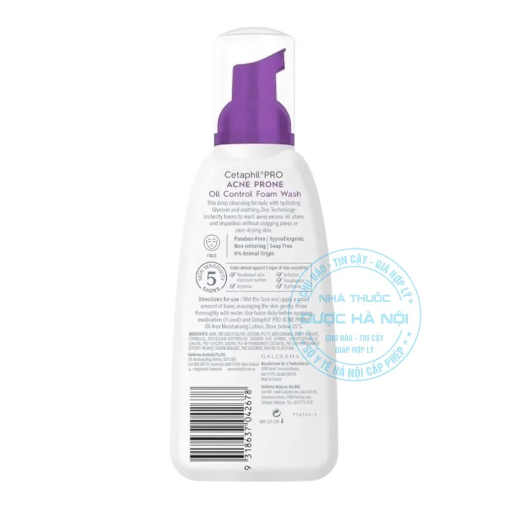 Sữa rửa mặt Cetaphil Pro Acne Prone Oil Control Foam Wash