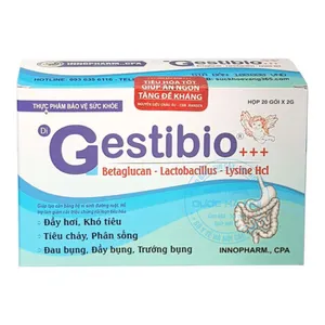 Men GestiBio + hỗ trợ hệ tiêu hoá, cân bằng vi sinh đường ruột