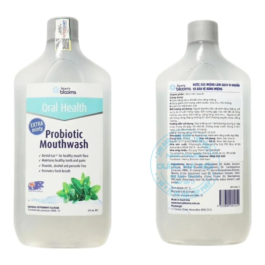 Nước súc miệng Henry Blooms Probiotic