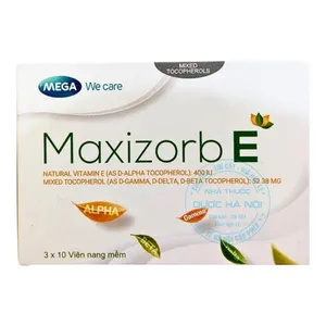 Viên uống Maxizorb E bổ sung vitamin E từ thành phần thiên nhiên, giúp chống oxy hóa