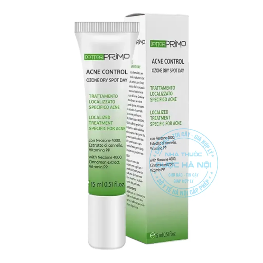 Kem ngừa mụn ban ngày DottorPrimo Acne Control Ozone Dry Spot