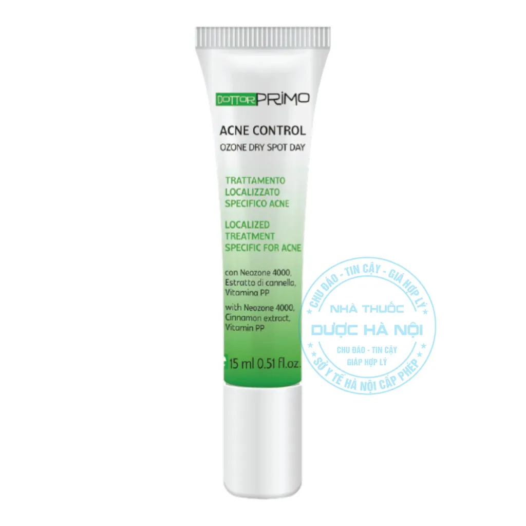 Kem ngừa mụn ban ngày DottorPrimo Acne Control Ozone Dry Spot