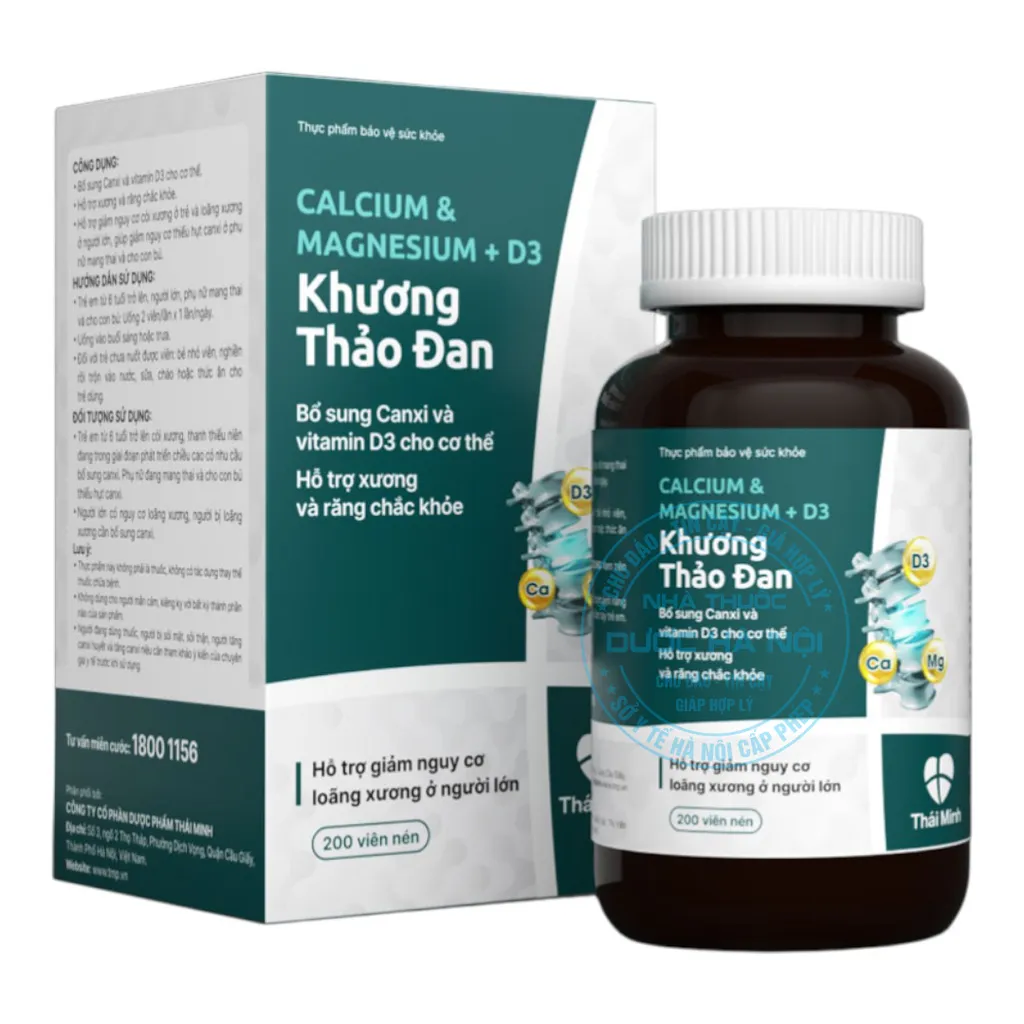 Viên uống Calcium & Magnesium + D3 Khương Thảo Đan