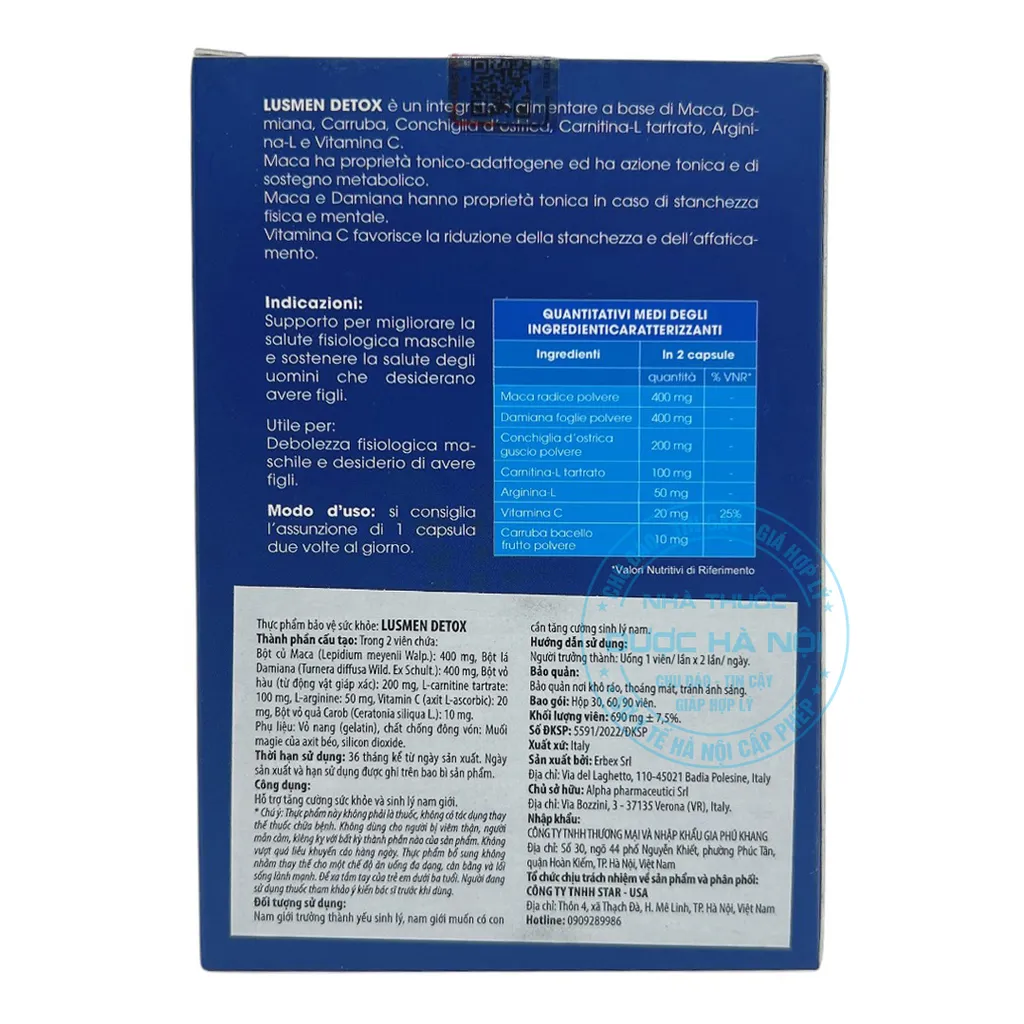 Bột pha uống Lusmen Detox