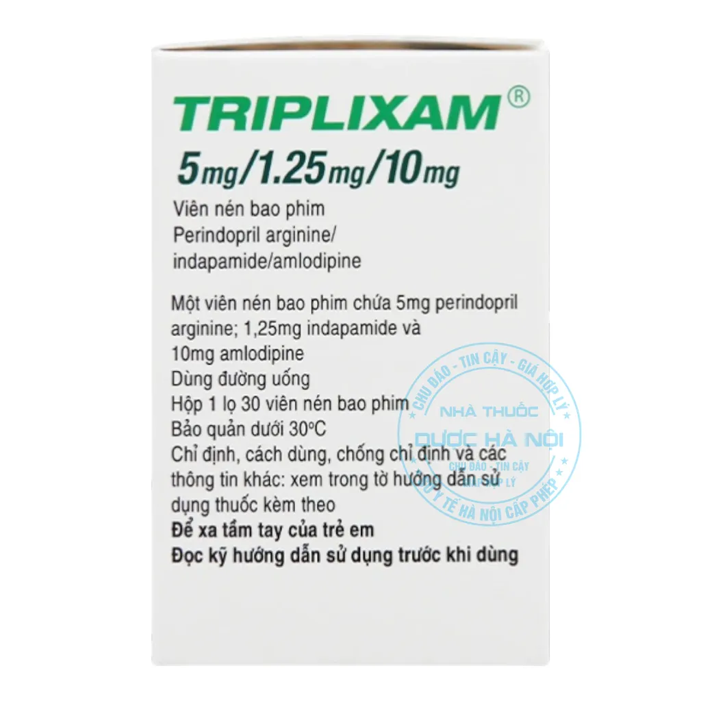 Thuốc Triplixam 5mg/1.25mg/10mg