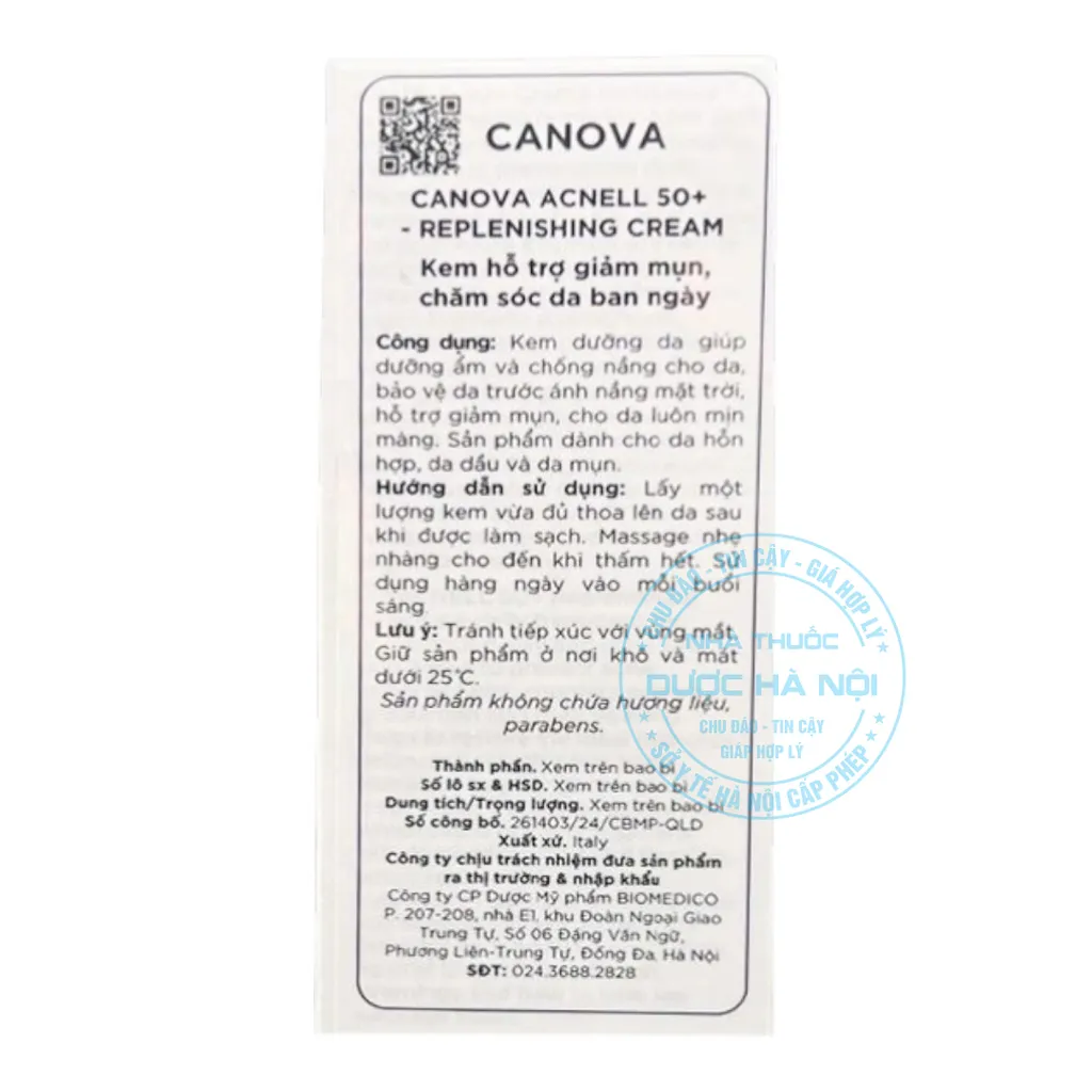 Kem trị mụn Canova Acnell 50+