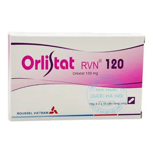 Thuốc Orlistat RVN 120mg hạn chế hấp thu chất béo (Hộp 3vỉ x10viên)-TX