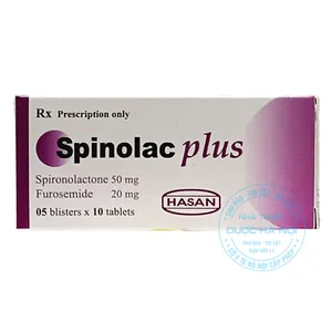 Thuốc Spinolac plus Hasan điều trị bệnh lý huyết áp và phù nề  (Hộp 5vỉ x10 viên)
