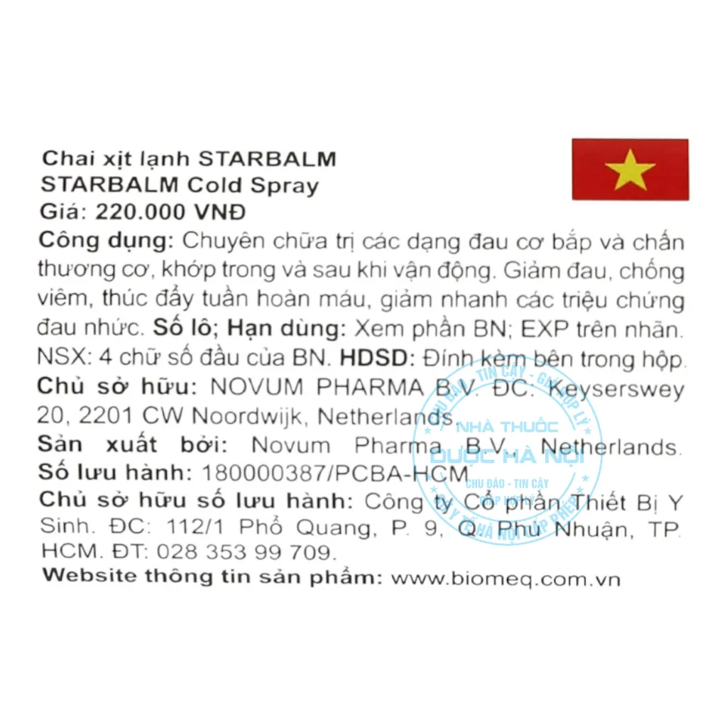 Xịt giảm đau Starbalm Cold Spray 150ml