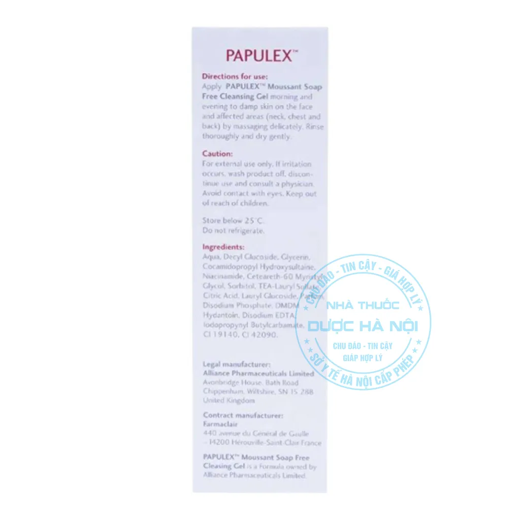 Gel rửa mặt Papulex Moussant Soap Free Cleansing