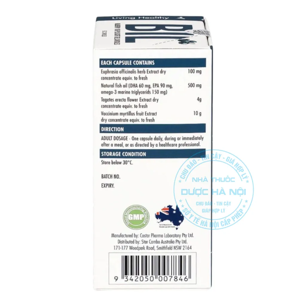 Viên uống Bilberry 10g Plus Soft Gel Capsules