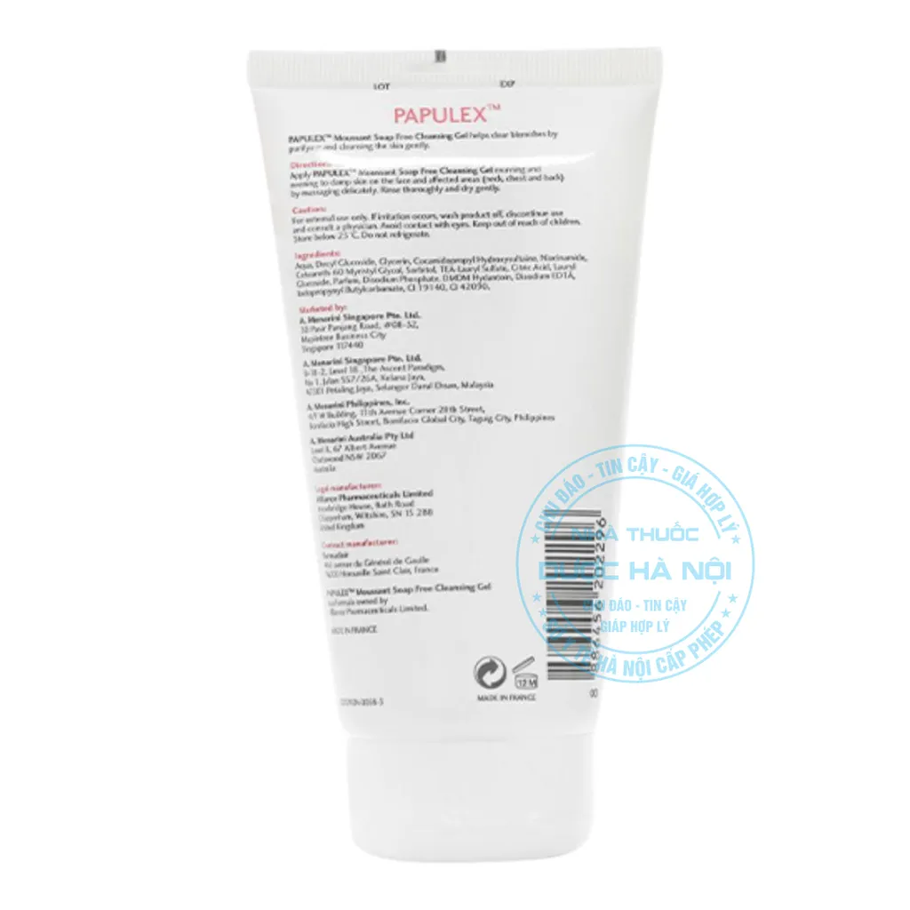 Gel rửa mặt Papulex Moussant Soap Free Cleansing
