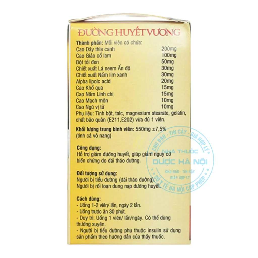 Viên uống Đường Huyết Vương